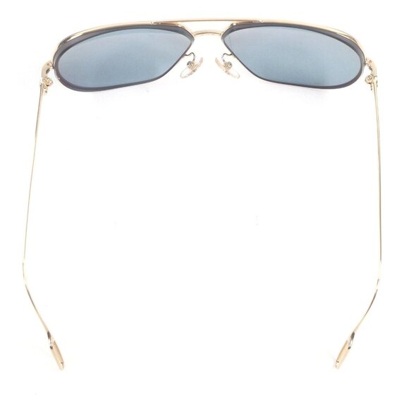 Cartier Ct0111 S 2 C Two Bridge Sunglasses Gold Blue